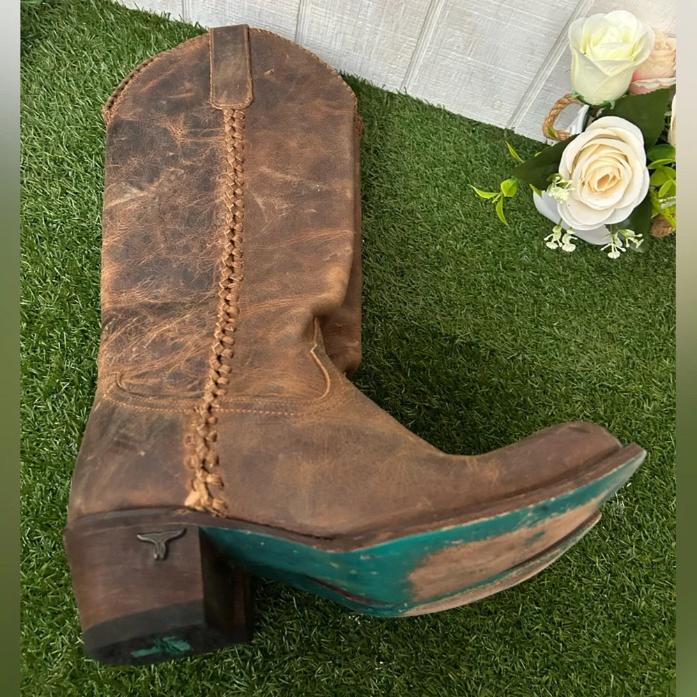 Classic Over-the-Knee Leather Boots in Brown